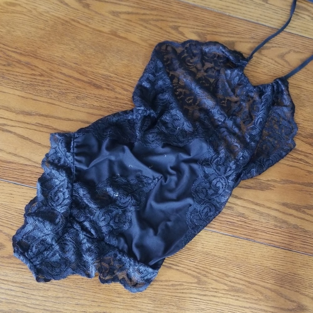 ***LAST 1***BLACK lace bandage teddy - Picture 3 of 7